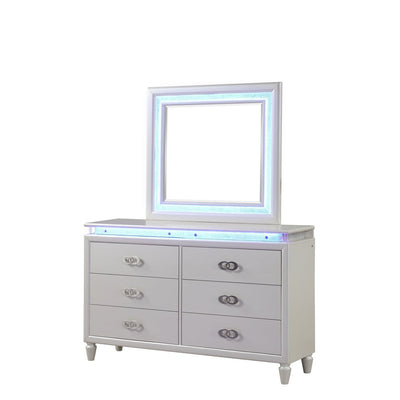 solid wood dresser mirror with LED and jewels