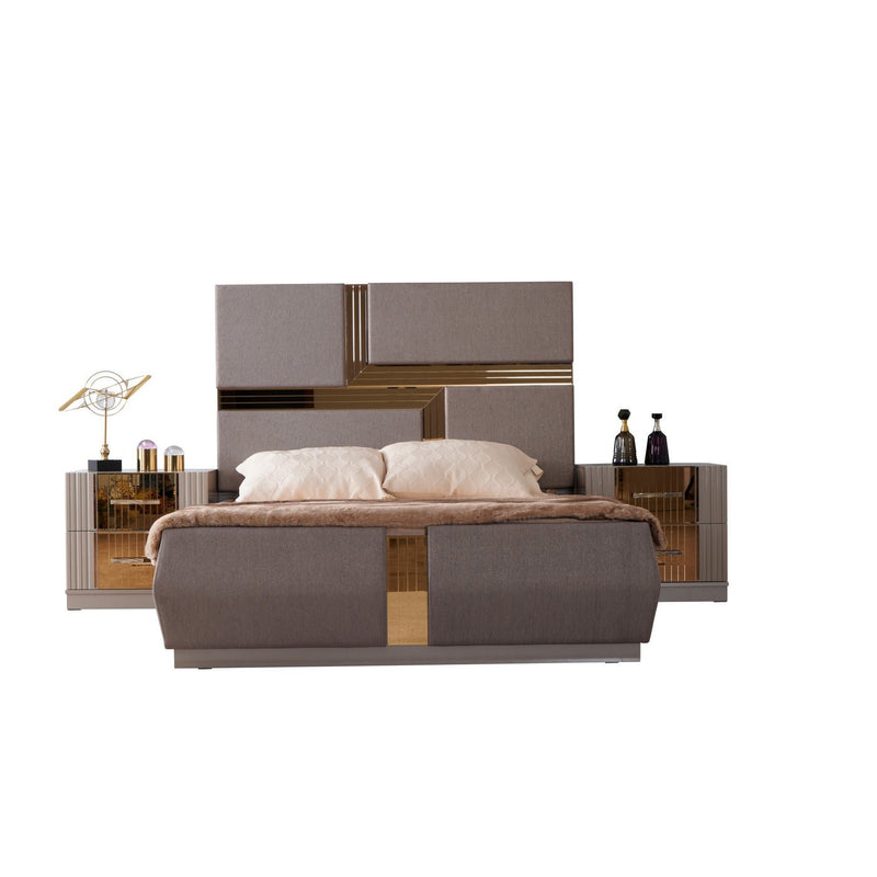 Lorenzo Grey Bedroom Set - ME-1341-5PCS-K