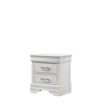 Brooklyn White Collection Nightstand - ME-BrooklynW-NS