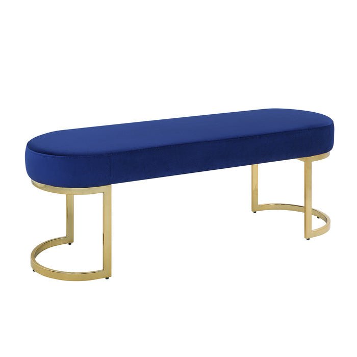 Navy accent benches