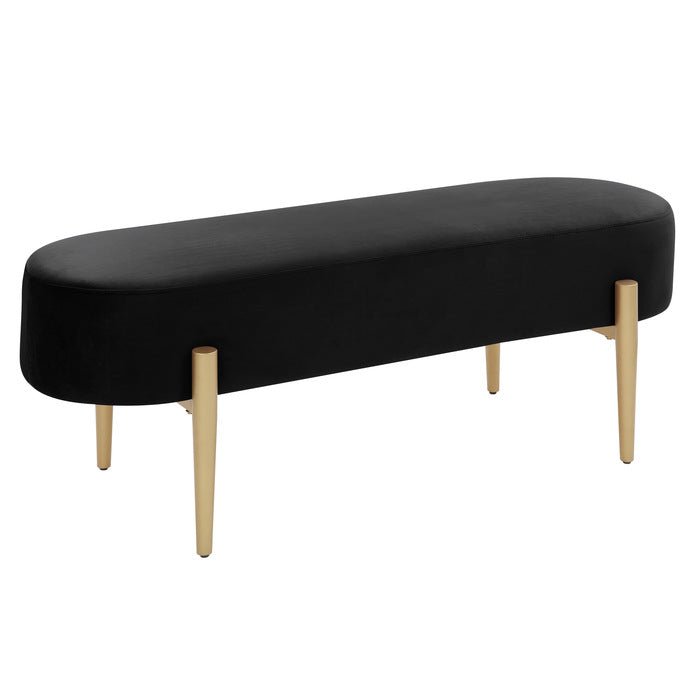 Black Cara Collection Accent Bench - MA-1139BK-14