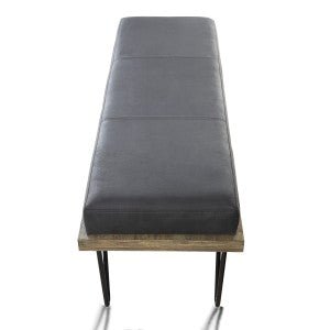 Hairpin leg upholstered bench