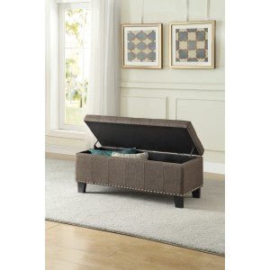 Fedora Brown Lift Top Storage Bench - MA-4614-F1