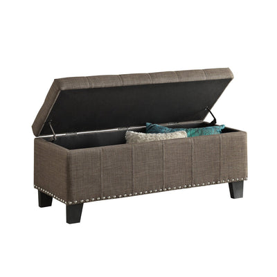 Fedora Brown Lift Top Storage Bench - MA-4614-F1