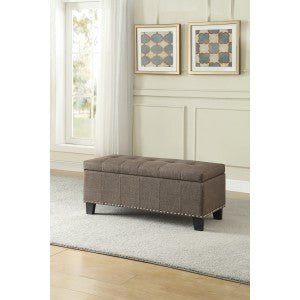 Fedora Brown Lift Top Storage Bench - MA-4614-F1