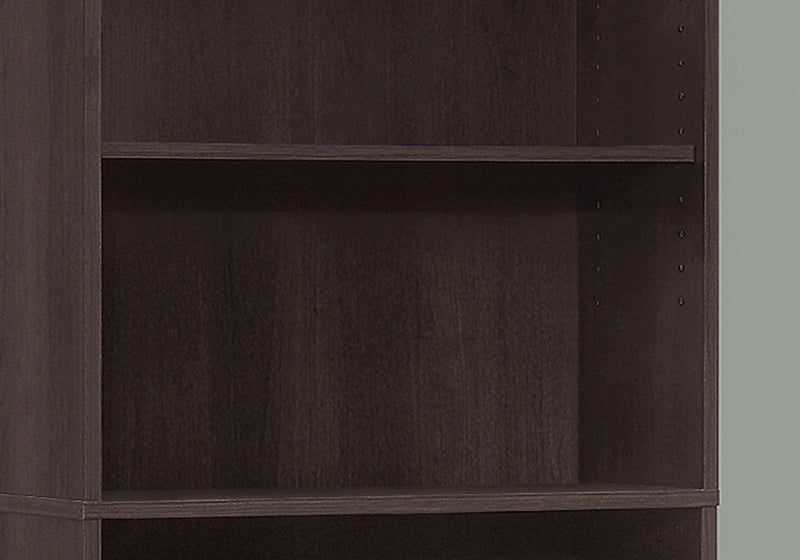 Bookcase - 72"H / Cappuccino With 5 Shelves - I 7467