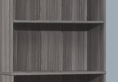 Bookcase - 72"H / Grey With 5 Shelves - I 7469