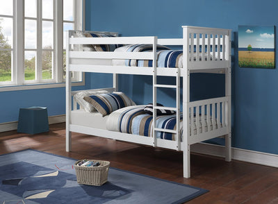 White Wooden Splitable S/S Bunk Bed - IF-B-101-S-W
