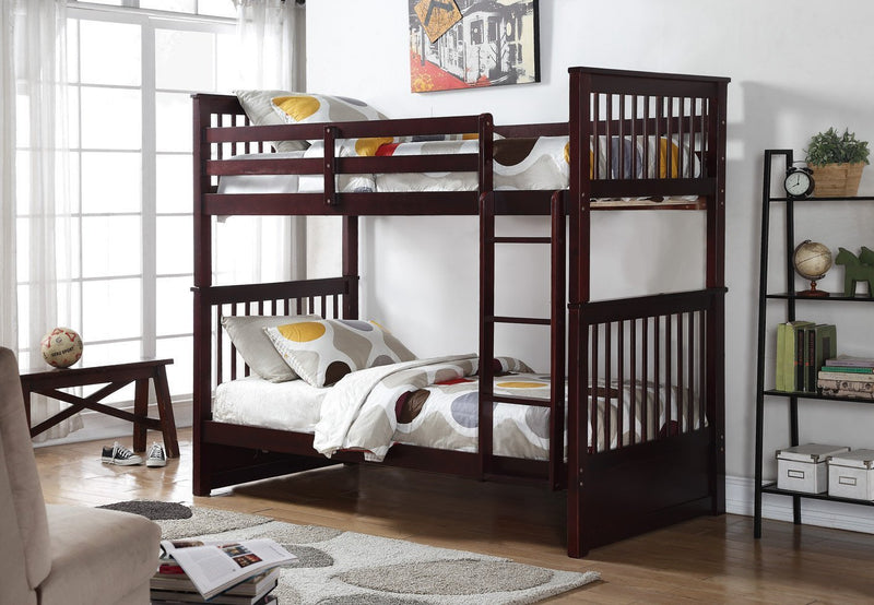 Twin/Twin Mission Bunkbed with Trundle or Drawers option - IF-B-121-E