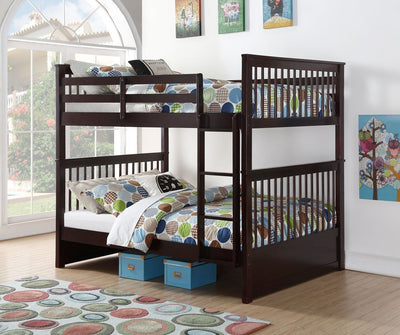 Splittable Espresso Double/Double Mission Bunkbed - IF-B-123