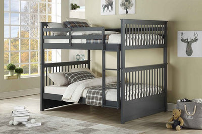 Split-able Grey Double/Double Mission Bunkbed - IF-B-123-G