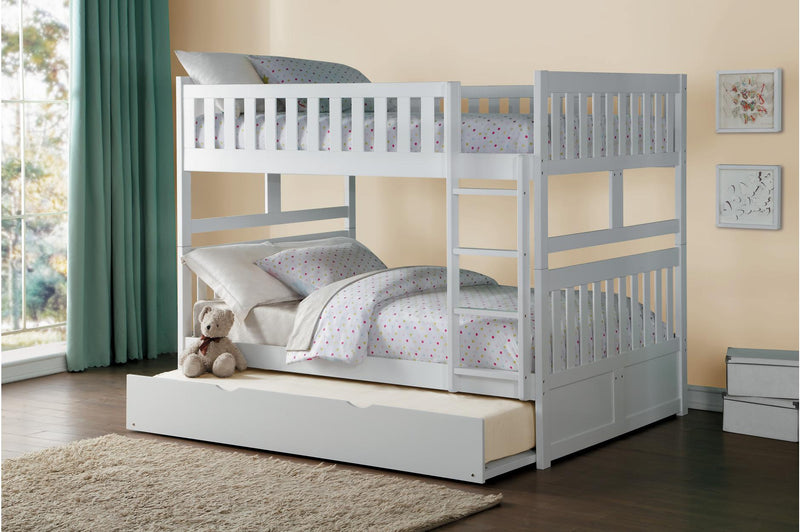 Double/Double Bunkbed with Chest and Night Stand Options - MA-B2053FFW+MA-B2053W-R