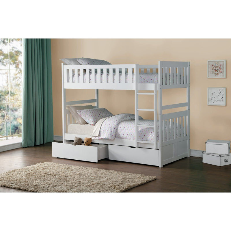 Single/Single Bunkbed with Chest and Night Stand Options - MA-B2053W+MA-B2053W-T