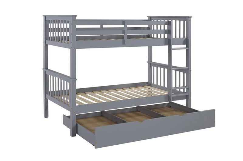 Grey Twin/Twin Split-able Solid wood bunk bed - T-2500G