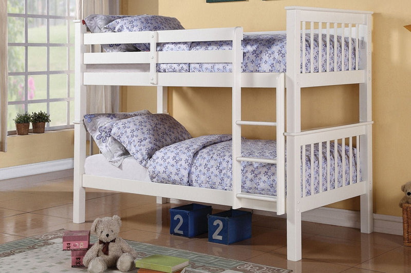 White Twin/Twin Split-able Solid wood bunk bed - T-2500W