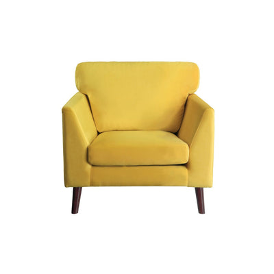 Tolley Collection Yellow velvet Fabric Chair - MA-9338YW-1
