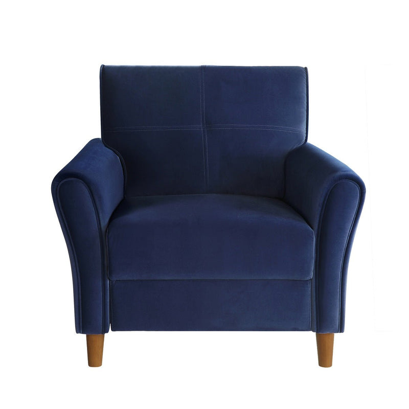 Dunleith Collection Chair Blue Velvet Fabric - MA-9348BUE-1