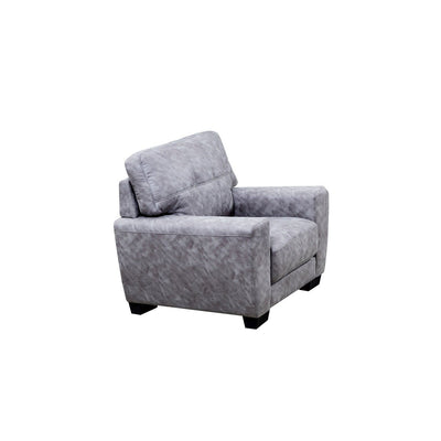 grey leather accent chair