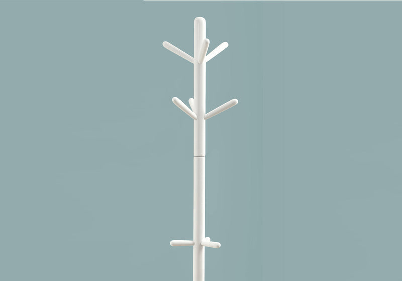 Coat Rack - 69"H / White Wood Contemporary Style - I 2002