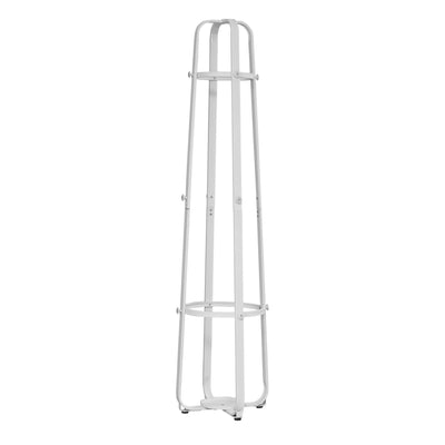 Coat Rack - 72"H / White Metal With An Umbrella Holder - I 2053
