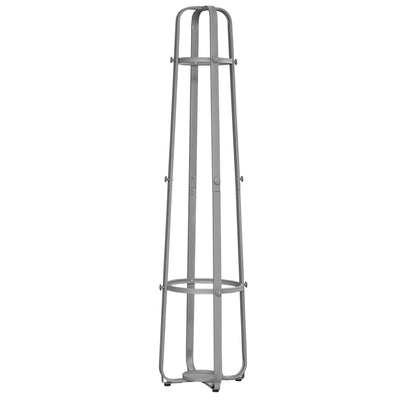 Coat Rack - 72"H / Silver Metal With An Umbrella Holder - I 2054