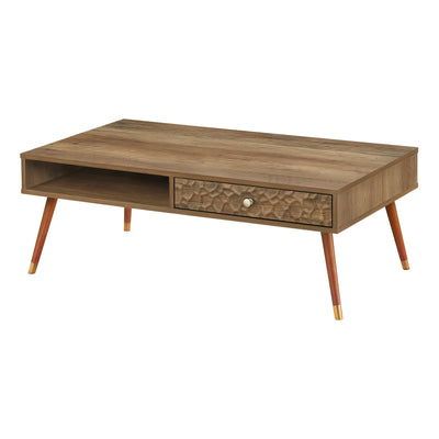 Coffee Table - Walnut Mid-Century With A Drawer - I 2836