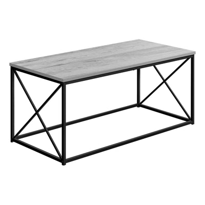Coffee Table - 40"L / Grey / Black Metal - I 3782