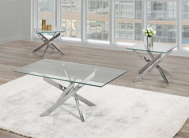 Twisting Stainless Steel Coffee Table Set - IF-2576-3pcs