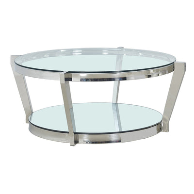 Paola Round Coffee Table with Glass Top