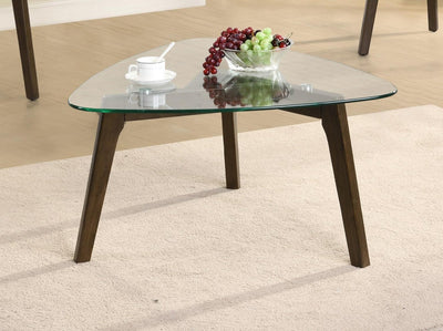Three-legged Simple Glass Top Coffee Table - ME-539-CT