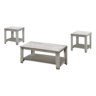 Coffee Table Set - 3Pcs Set / Industrial Grey - I 7880P