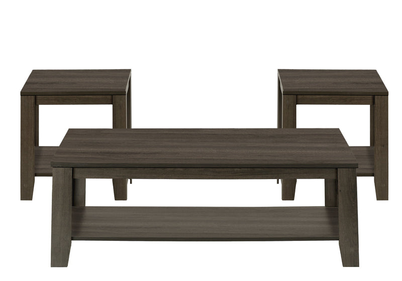 Coffee Table Set - 3Pcs Set / Brown Oak - I 7883P
