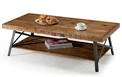 Trestle-Style Rustic Coffee Table - IF-2041-C
