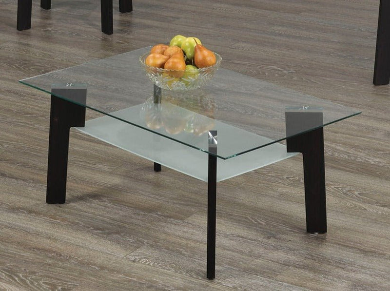 Angularly Simplistic Glass Coffee Table - IF-2082-C
