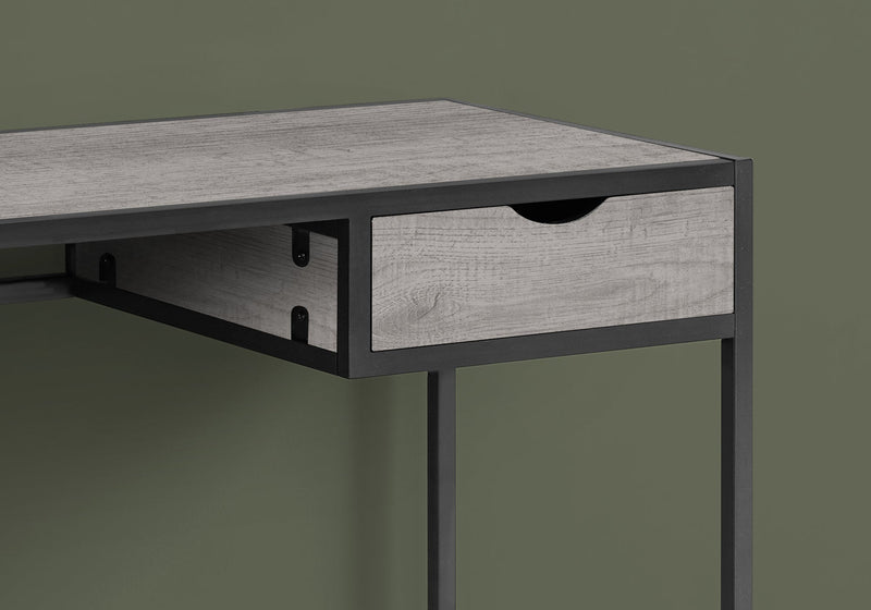 Computer Desk - 42"L / Grey / Dark Grey Metal - I 7217