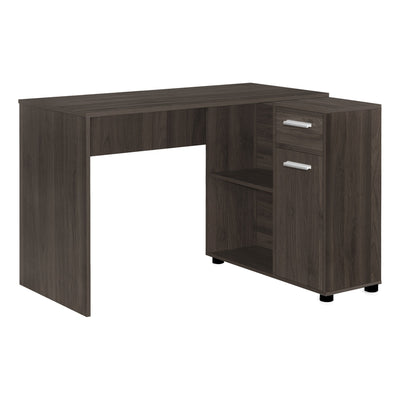 Computer Desk - 46"L / Brown Oak / Storage Cabinet - I 7349