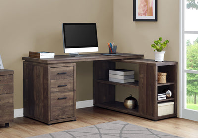 Computer Desk - Brown Reclaimed Wood L/R Facing Corner - I 7420