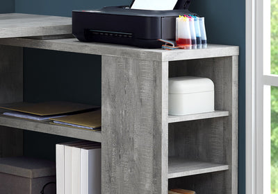 Computer Desk - Grey Reclaimed Wood L/R Facing Corner - I 7421