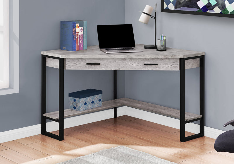Computer Desk - 42"L / Grey Reclaimed Wood Corner - I 7505