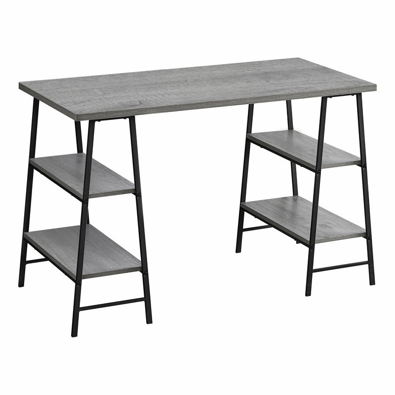 Computer Desk - 48"L / Grey / Black Metal - I 7524