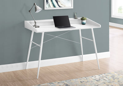 Computer Desk - 48"L / White / White Metal - I 7535
