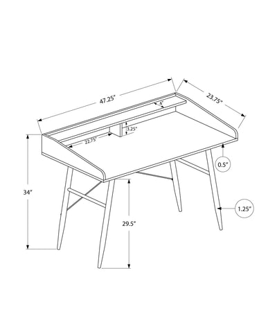 Computer Desk - 48"L / Brown Reclaimed Wood / Black Metal - I 7538