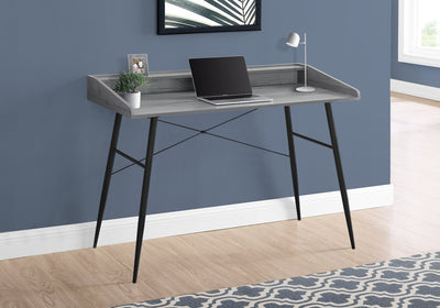 Computer Desk - 48"L / Grey / Black Metal - I 7541