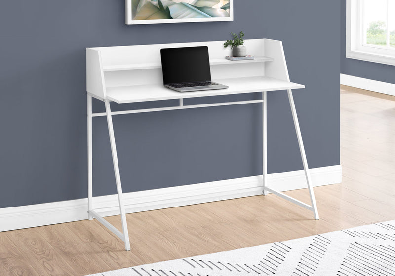 Computer Desk - 48"L / White / White Metal - I 7545