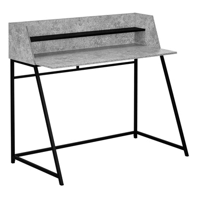 Computer Desk - 48"L / Grey Stone-Look / Black Metal - I 7550