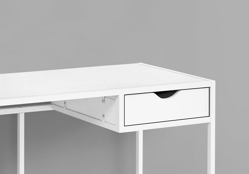 Computer Desk - 42"L / White / White Metal - I 7570
