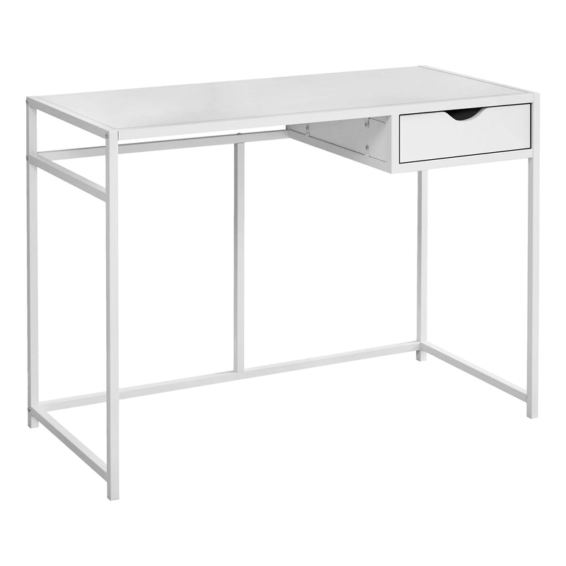 Computer Desk - 42"L / White / White Metal - I 7570