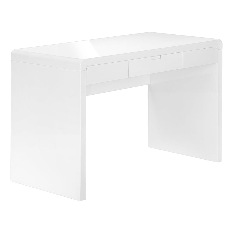 Computer Desk - 48"L / High Glossy White / Storage Drawer - I 7580