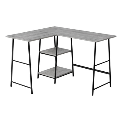 Computer Desk - 48"L / Grey Top / Black Metal Corner - I 7591