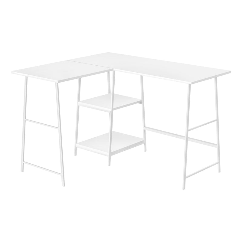 Computer Desk - 48"L / White Top / White Metal Corner - I 7596